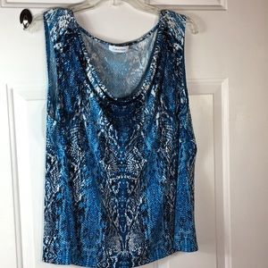 Calvin Klein Snake Print design sleeveless 1X